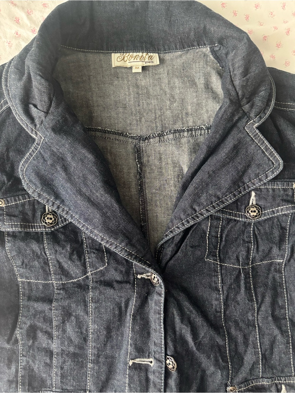 Y2K denim t shirt jacket - Picture 2 of 5